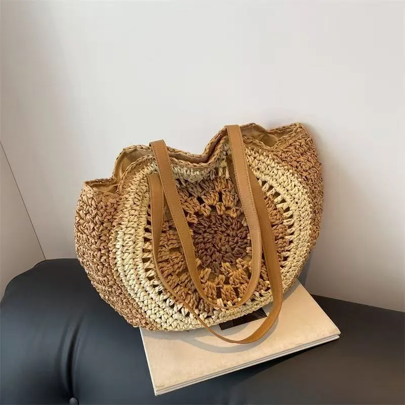 Straw Beach Tote Bag Handwoven - Tote Bag Beach reseña y precio