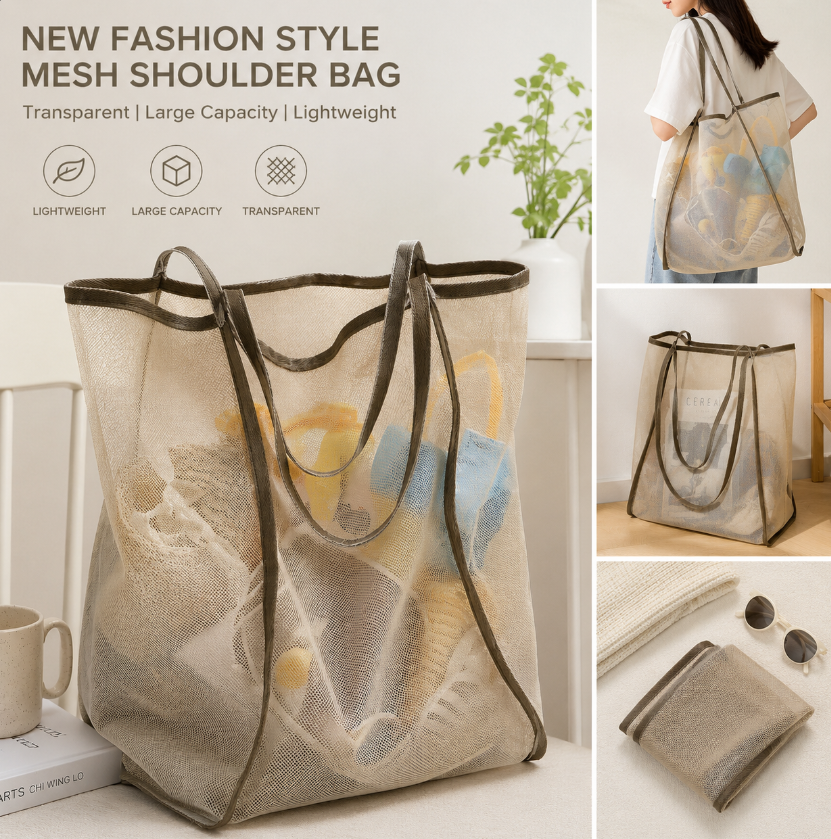 Mesh Beach Bag Lightweight, Br - Tote Bag Beach reseña y precio