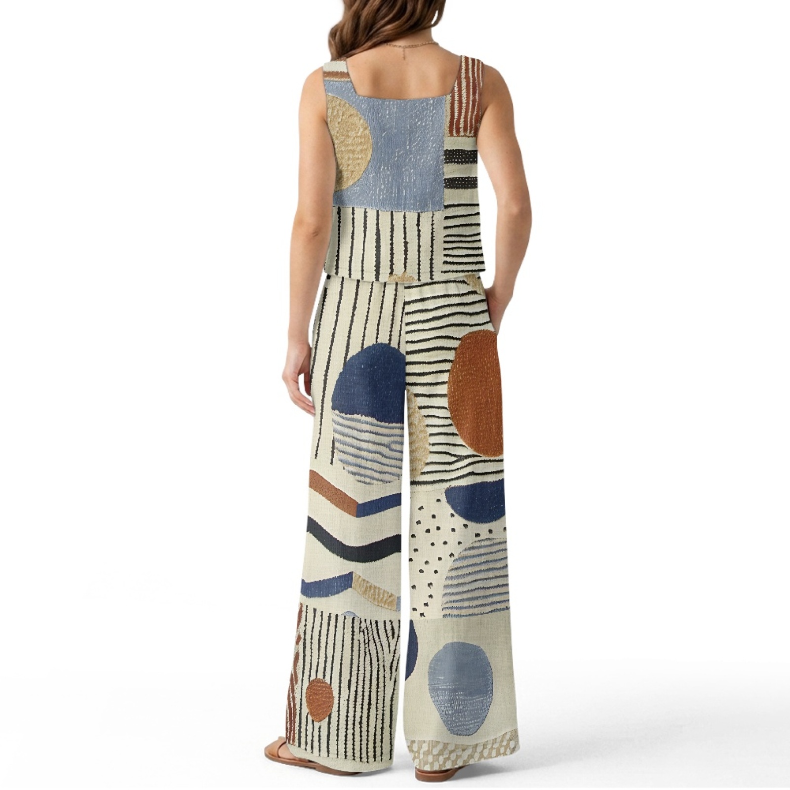 INSTANTARTS Women’s Linen Vest - Linen Pant Wide reseña y precio