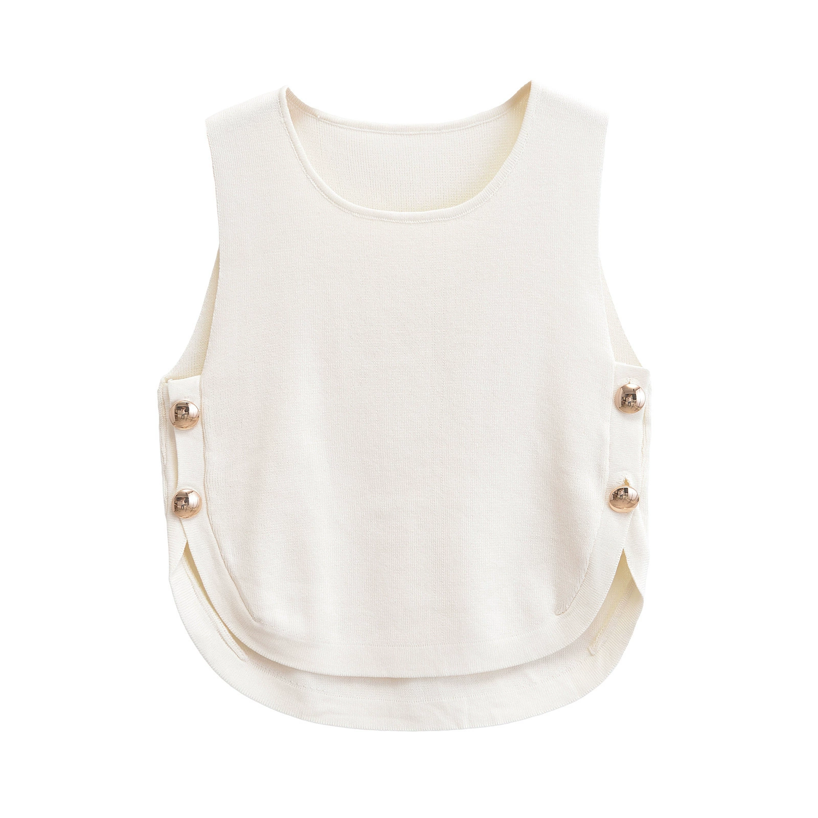 2025   Women's  Chic  Sleevele - Crop Top Crochet reseña y precio