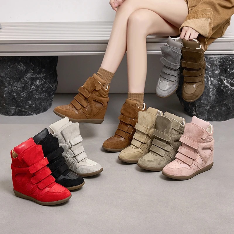 Women Ankle Boots Genuine Leat - Wedge Espadrille Women reseña y precio