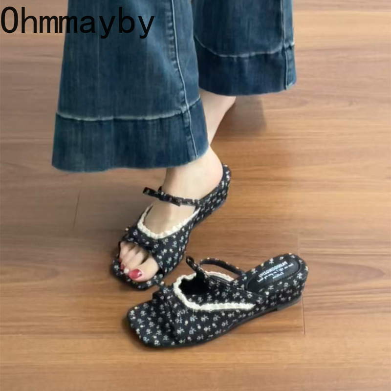 2026 Summer Floral Wedges Heel - Romper Floral Print reseña y precio