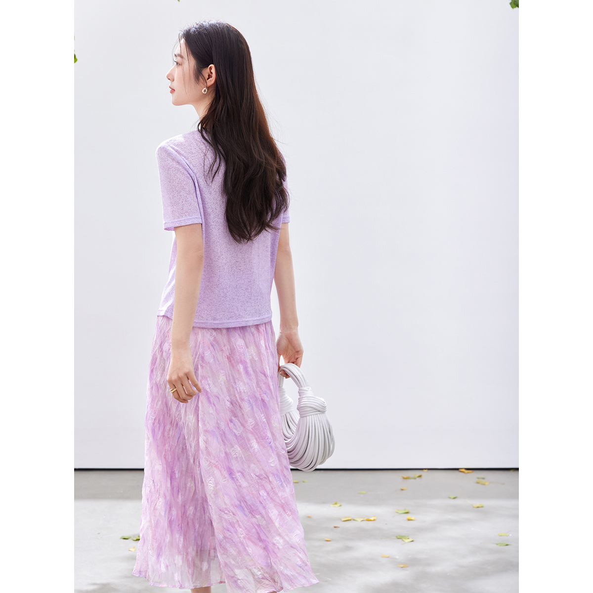 VIMLY Women's Purple Floral Pr - Midi Skirt Floral reseña y precio