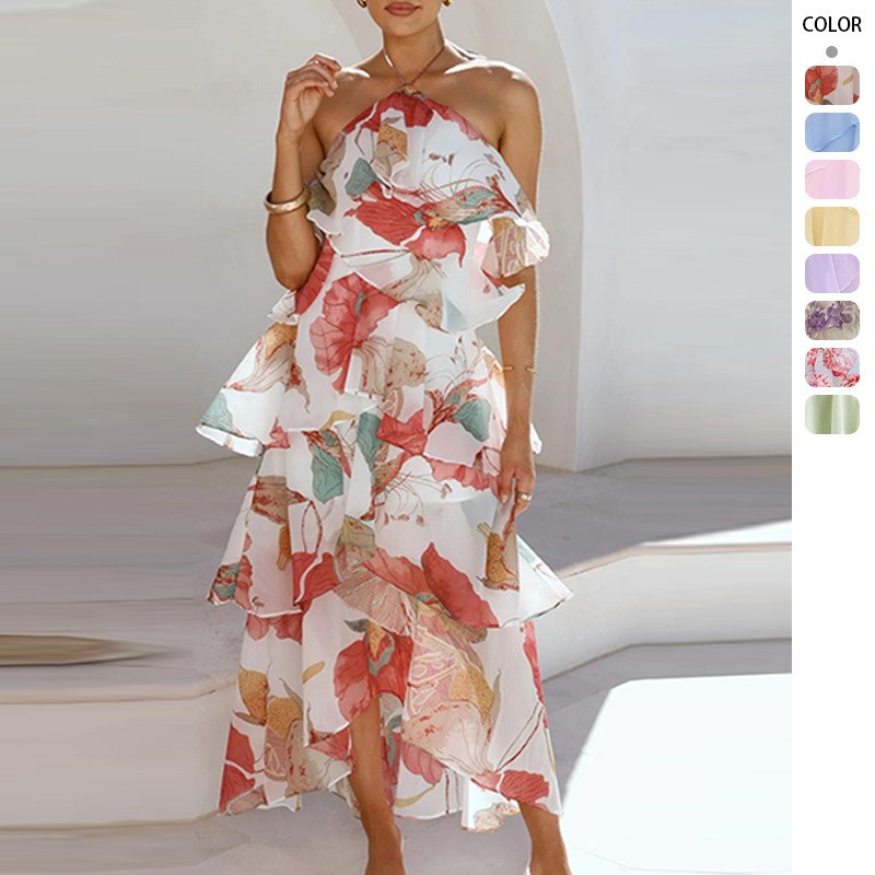 Elegant Party Maxi Dress Chiff - Maxi Dress Halter reseña y precio