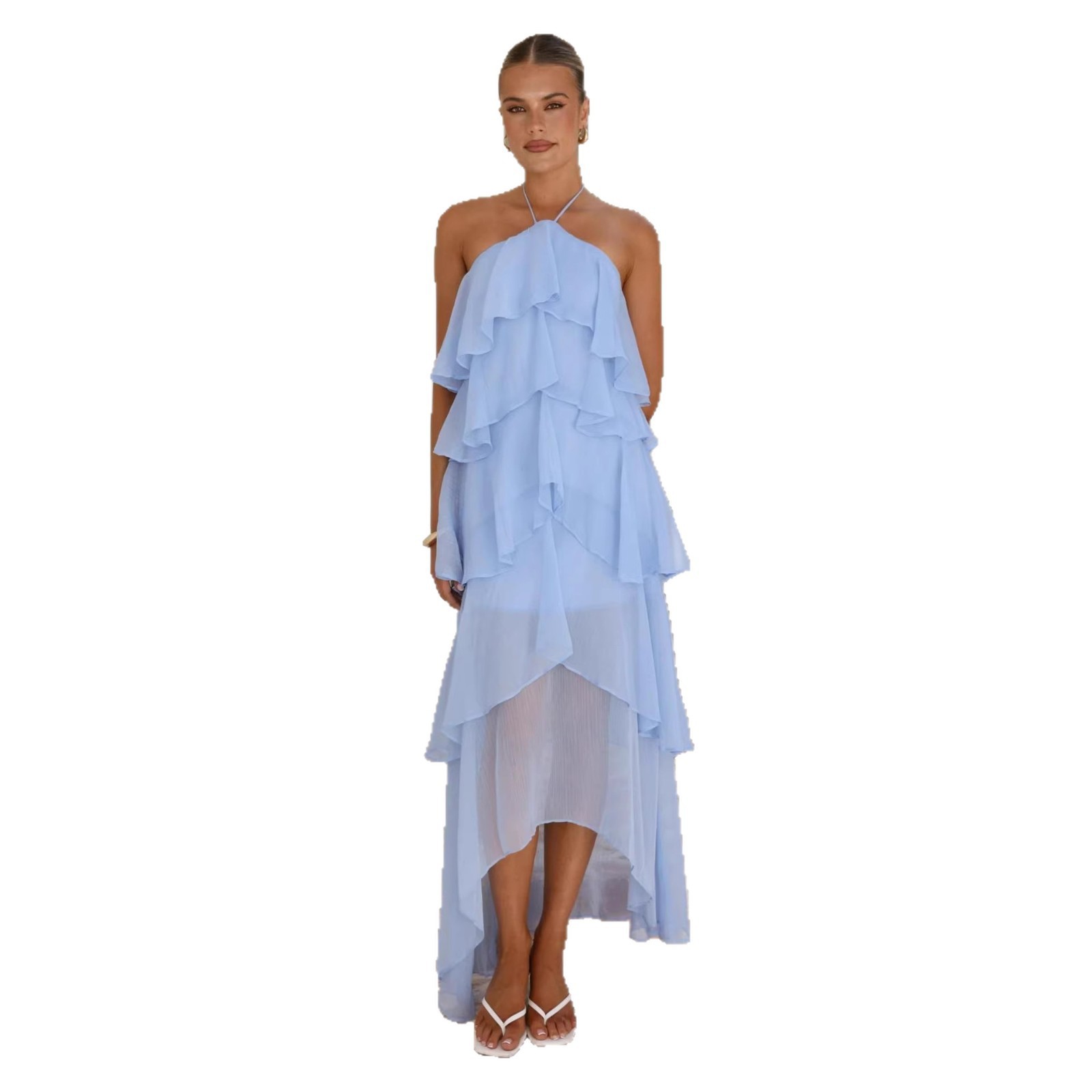 Elegant Party Maxi Dress Chiff - Maxi Dress Halter reseña y precio