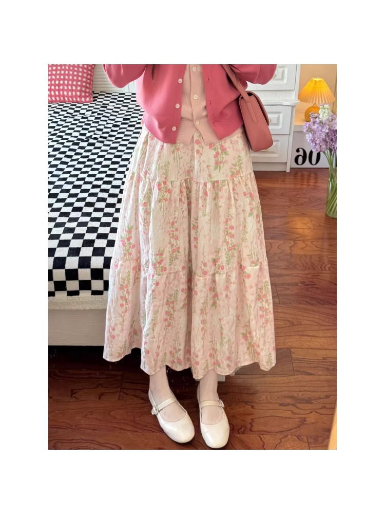 plus Size Women's Floral Print - Midi Skirt Floral reseña y precio