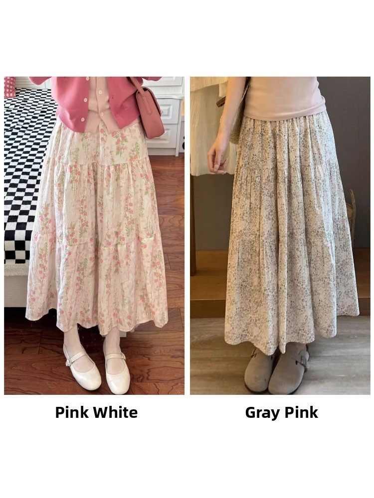 plus Size Women's Floral Print - Midi Skirt Floral reseña y precio