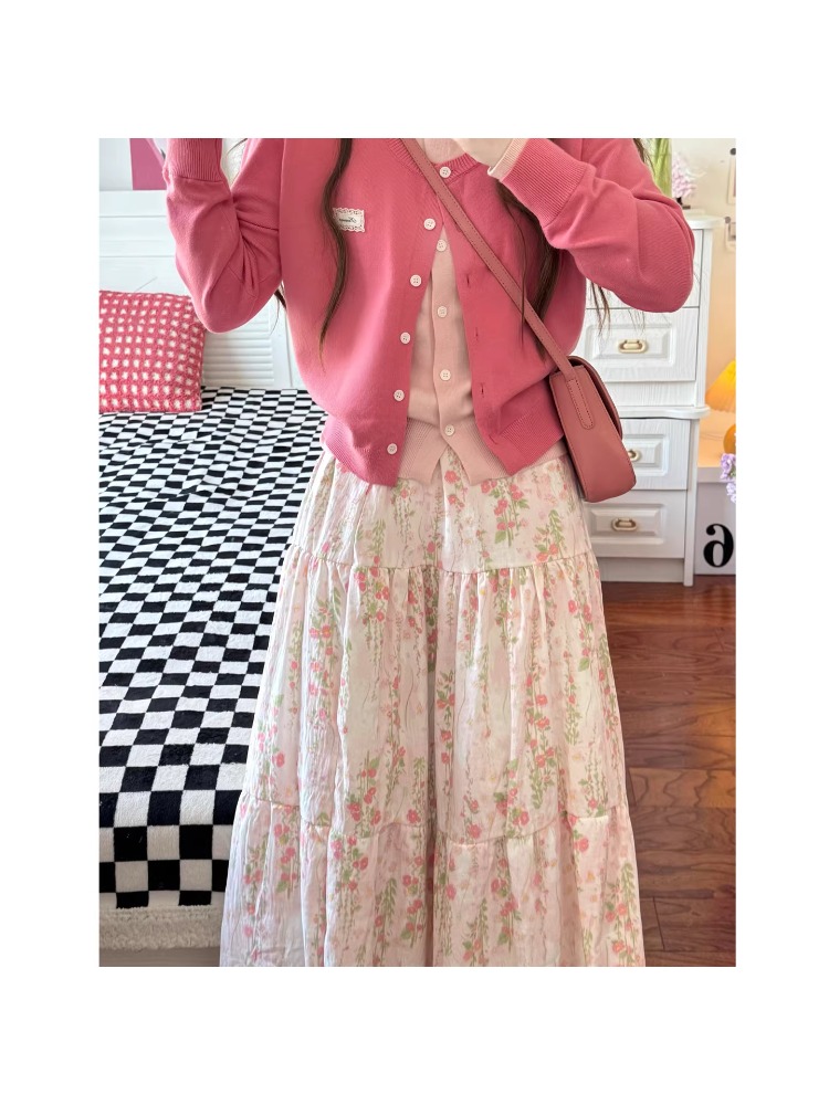 plus Size Women's Floral Print - Midi Skirt Floral reseña y precio