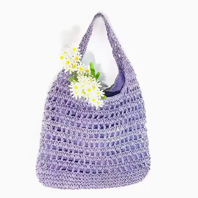 Hollow Woven Straw Tote Bag On - Tote Bag Beach reseña y precio