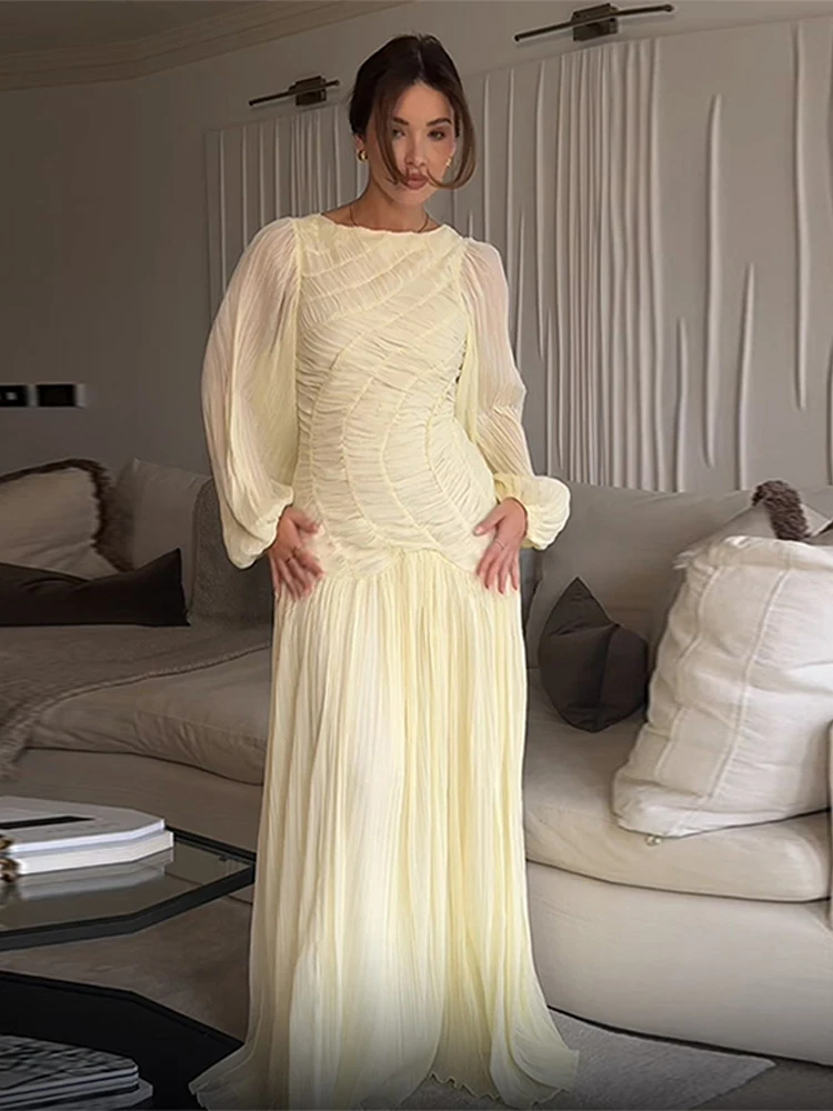 BWQ Elegant Chiffon Pleated Lo - Linen Dress Wrap reseña y precio