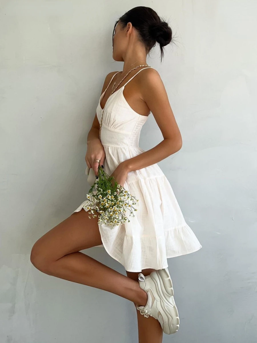 Wolfeel Spring Summer Women's  - Linen Dress Wrap reseña y precio