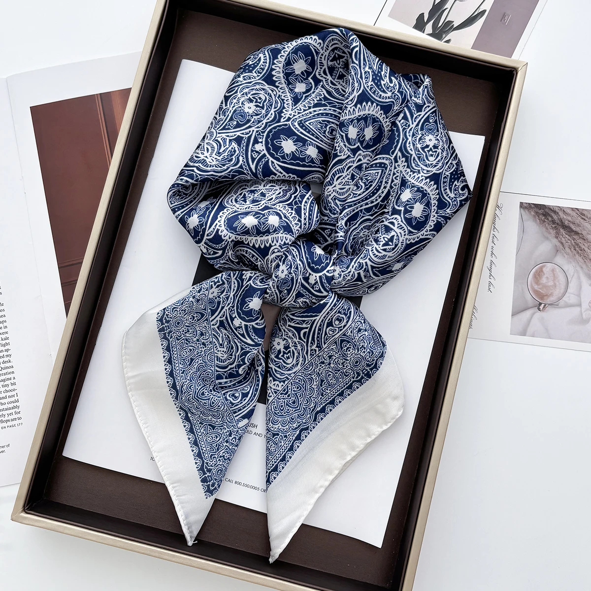 70*70cm Women Summer Luxury Fa - Headband Summer Knit reseña y precio