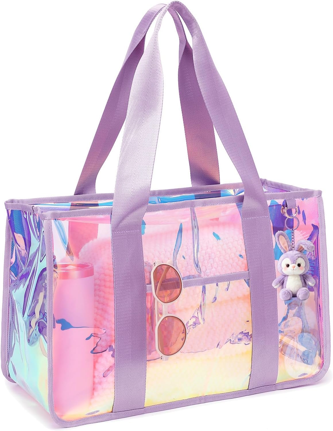 Iridescent Clear Beach Bags Wa - Tote Bag Beach reseña y precio