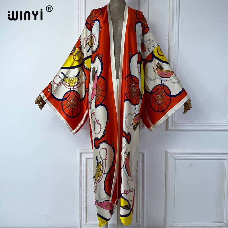 WINYI boho print Kimono Summer - Cover Up Kaftan reseña y precio