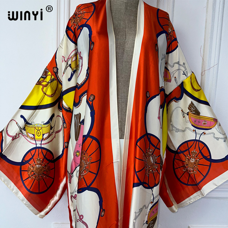 WINYI boho print Kimono Summer - Cover Up Kaftan reseña y precio