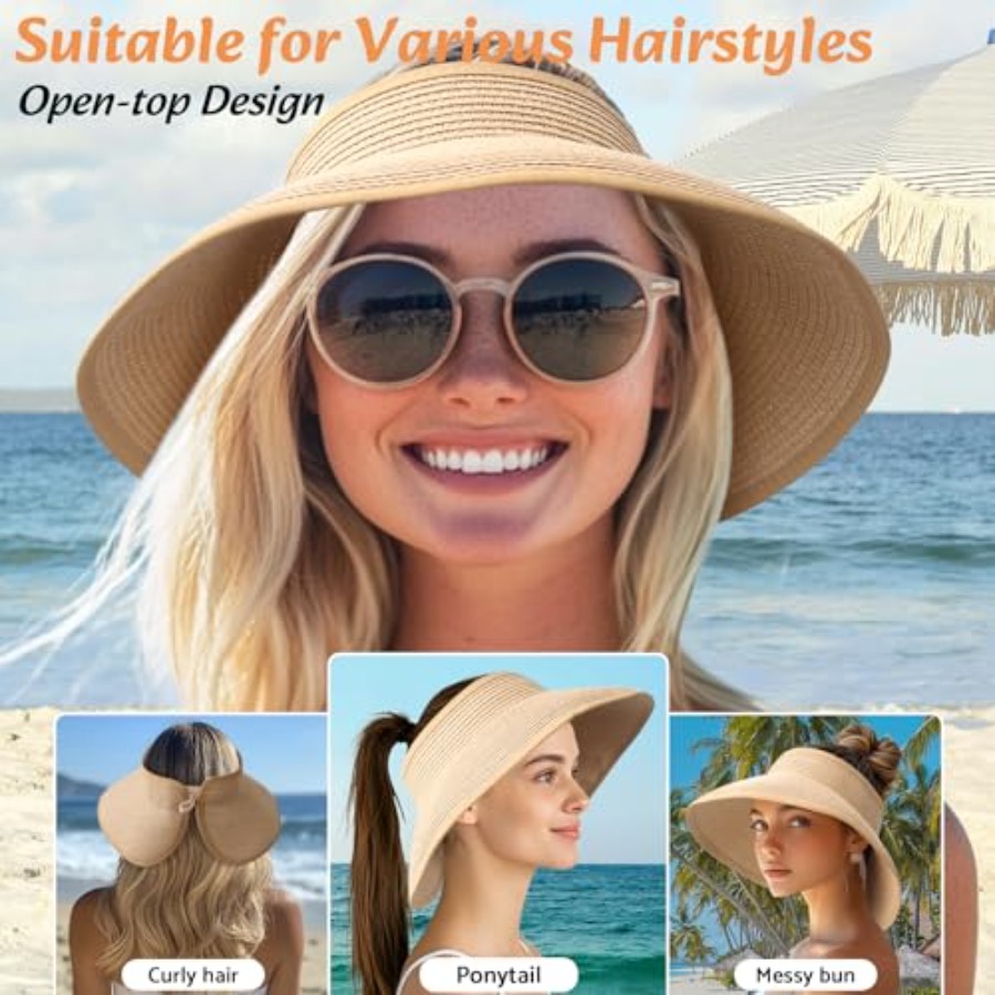Sun Visor Hats for Women Wide  - Hat Floppy Wide reseña y precio