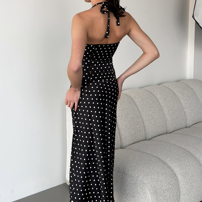 Two Piece Set Polka Dot Skirts - Crop Top Crochet reseña y precio