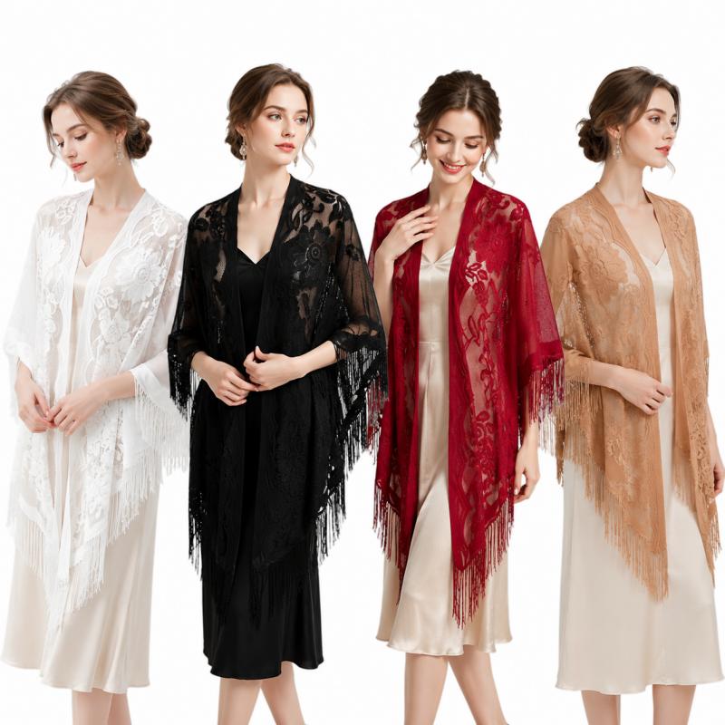 Floral Lace Shawl Wrap Women E - Kimono Sheer Floral reseña y precio