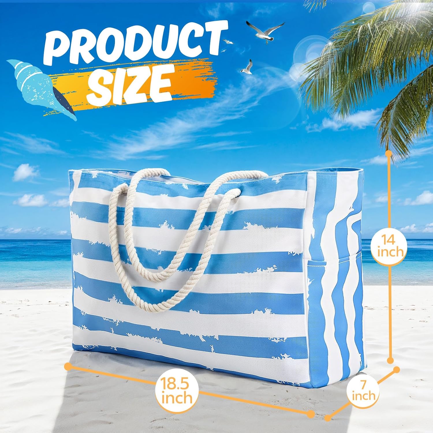 Large Beach Bag for Women & Me - Tote Bag Beach reseña y precio