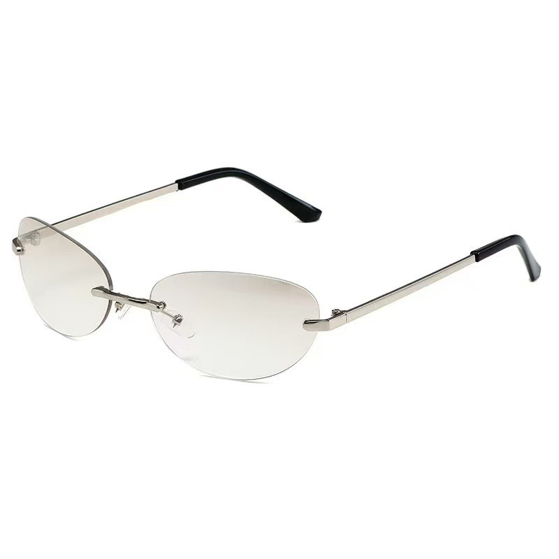 Rimless  Oval Sun Glasses for  - Sunglasses Cat Eye reseña y precio