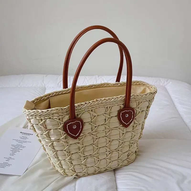 Retro European American woven  - Tote Bag Beach reseña y precio