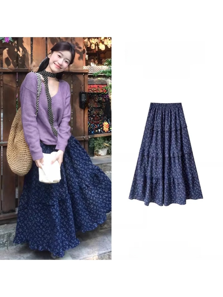 Floral A-Line Midi Skirt Women - Midi Skirt Floral reseña y precio